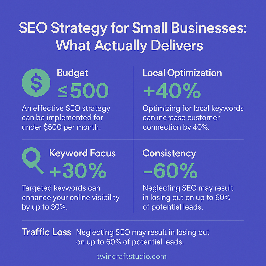 SEO Strategy for Small Businesses: What Actually Delivers infographic